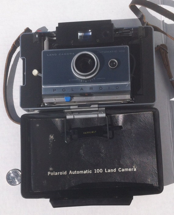 Vintage Polaroid Automatic 100 Land Camera, Manual, Case, Nice Shelf  Display, Classic Photo, 1960s, Auto Camera, Collectible