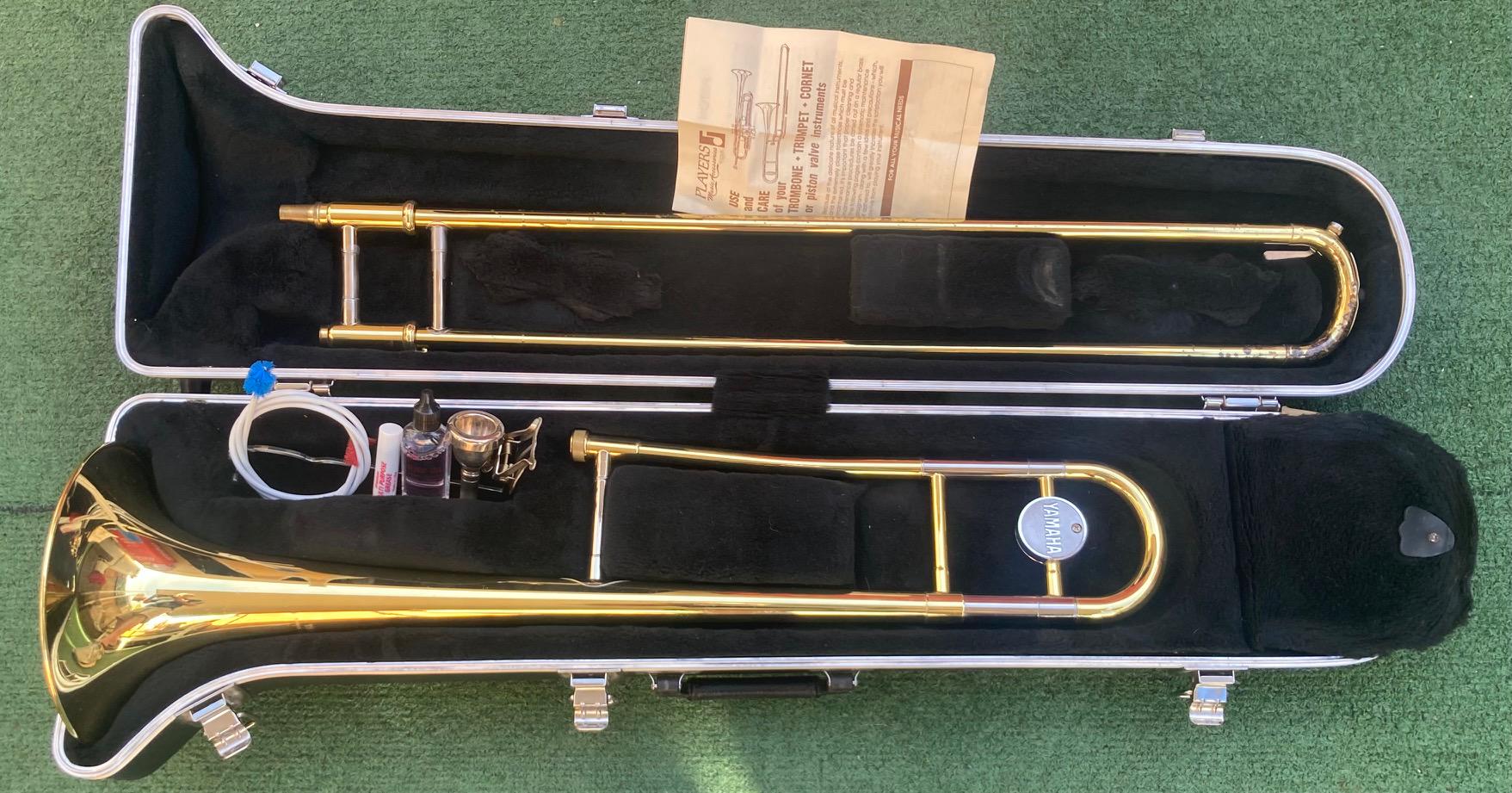 Vintage Musical Instrument, Yamaha, Trombone, In Hard Case, Music, Notes, Concert, Musical, Practice, Band, Entertainment