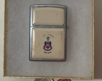 Vintage Metal Zippo, U.S.S. Kitty Hawk CV-63, Aircraft Carrier