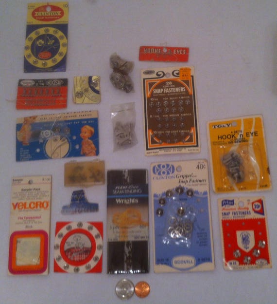 Vintage 1979 Lot of Assorted Snap Fasteners and Mo