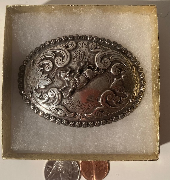 Boucle De Ceinture (( DIABLE )) Ovale - Métal Galvanisé - Pour Ceinture Jusqu'à 40mm - Western