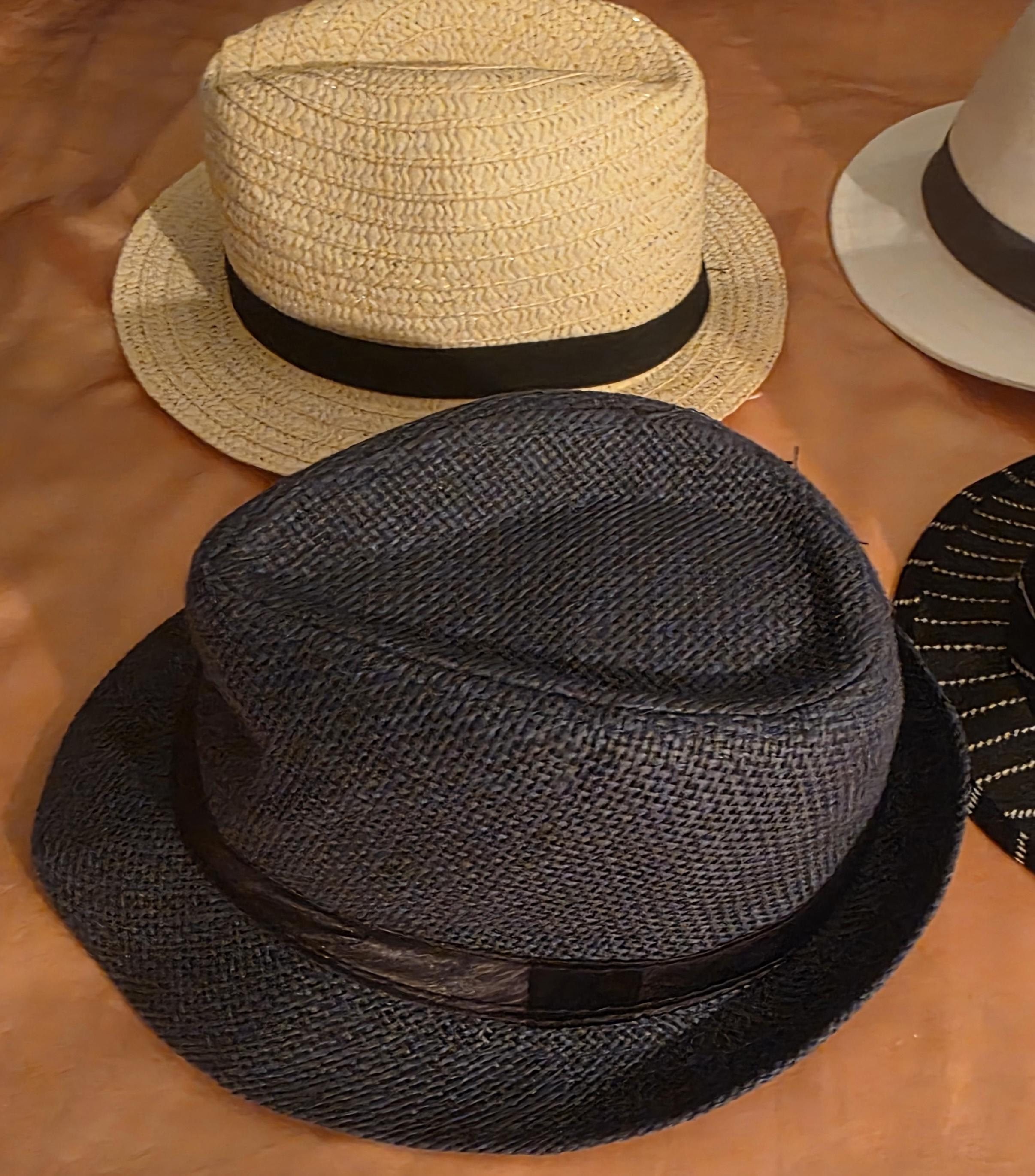 Vintage Lot of 6 Fedora Hats, Pinstriped, Black, Gray, More  display picture 3