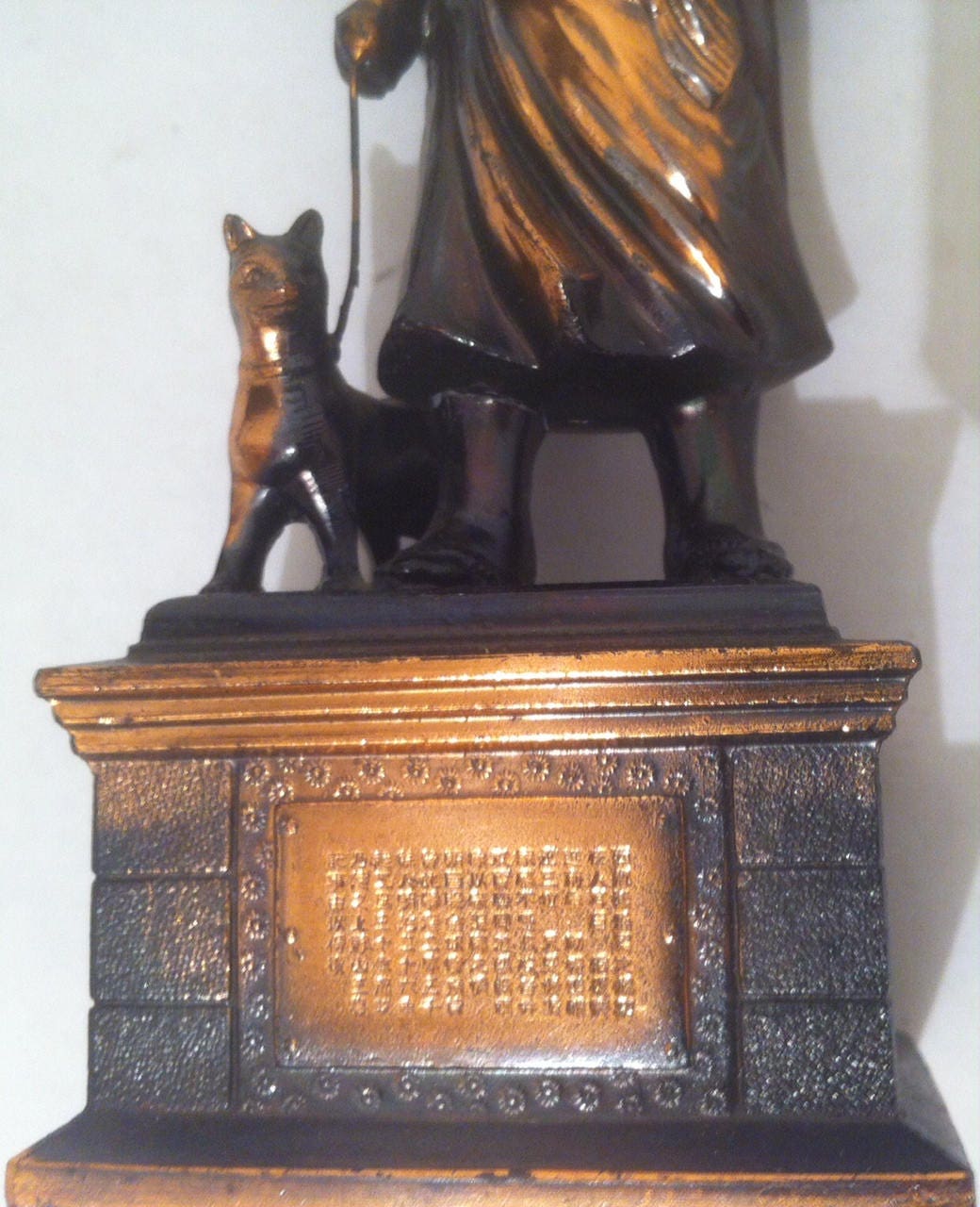 Vintage Bronze Metal Statue Shelf Display Home Decor Etsy