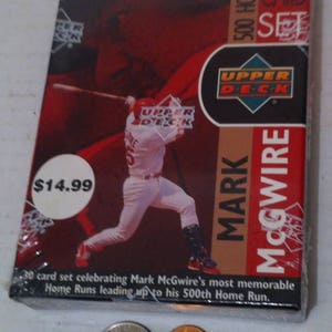 Vintage 1999 fechado Mark McGuire's 500 Home Run, deck superior, conjunto de 30 cartas, cartões comemorativos, cartões de beisebol, esportes, home runs