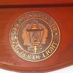 Vintage Wooden Plate Holder, Thomas Kinkade, Painter of Light, 24 x 10, Wall Decor, Home Decor, Quality Wood