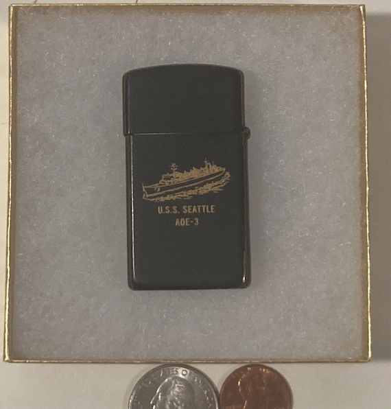 Vintage Metal Zippo, U.S.S. Seattle AOE-3, Fast Combat
