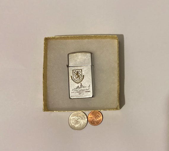 Vintage Metal Zippo, U.S.S. Charles F. Adams, DDG-2, Guided