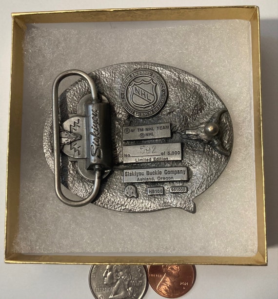 Vintage Metal Belt Buckle, Pittsburgh Penguins, N… - image 4