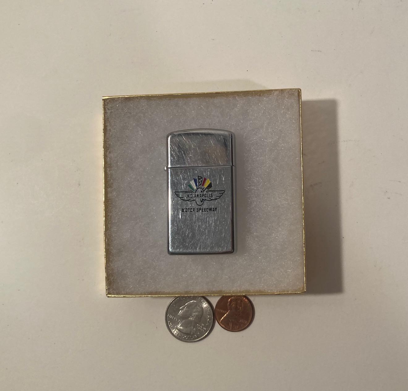 Vintage Metal Zippo Lighter, Indianapolis 500 Motor Speedway