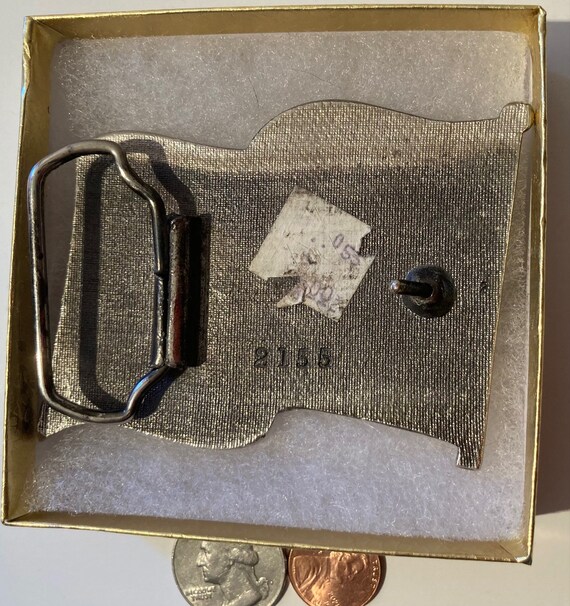 Fibbia Cintura Americana Patriottica - Bandiera USA In Metallo Nero/Argento - Regalo Uomo