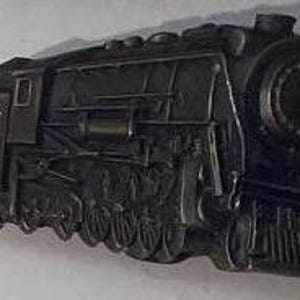 Vintage 1979 Metal Belt Buckle, Brass, Locomotive, Train, Steam Engine, Railroad, Nice Design, 4&quot; x 2 1/2&quot;, Heavy Duty, Quality