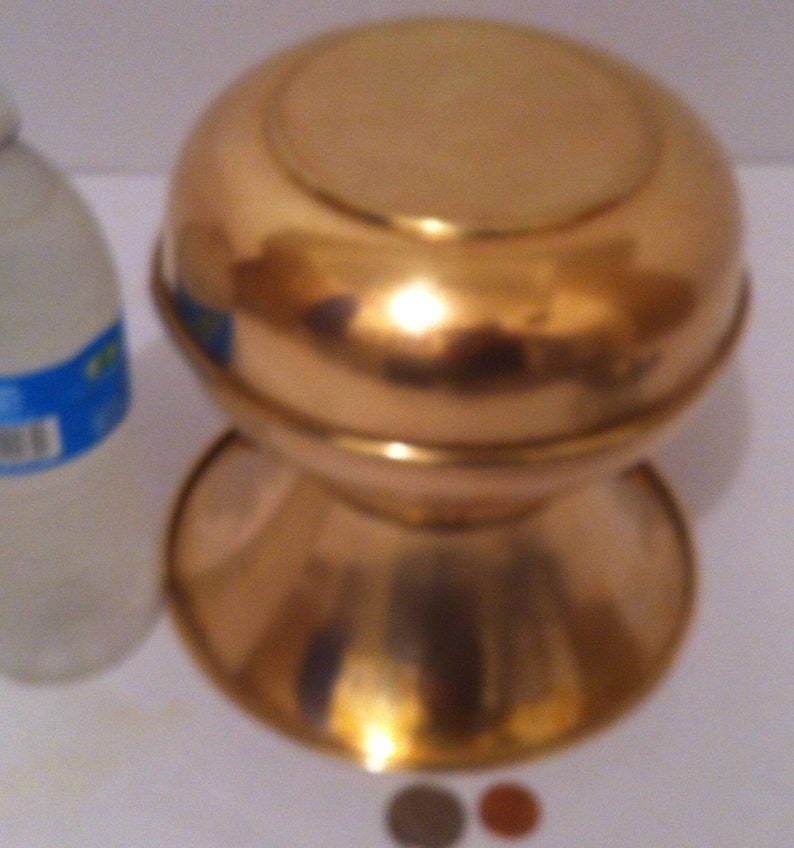 Vase Table Display Vintage Metal Brass Planter Home Decor 7 12 x 7 Shelf Display