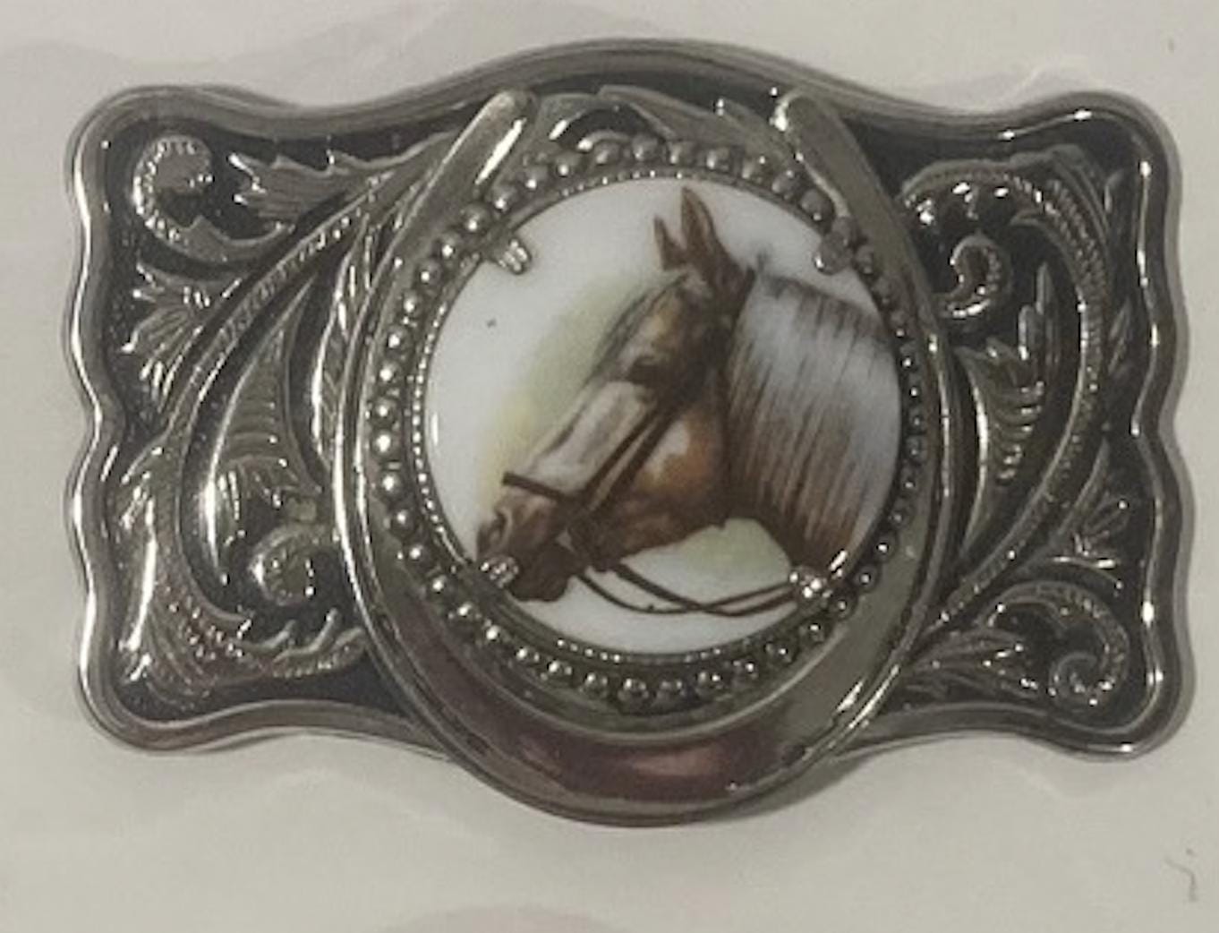 Vintage Metal Belt Buckle, Horse Head, Nice Design, Standard  display picture 3
