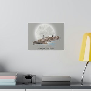 USS Tarawa LHA-1 POD Navy Ship  Matte Canvas, Stretched, 0.75&quot;