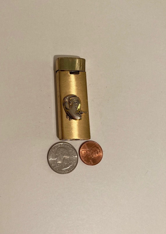 big cigarette lighter Vintage Metal Brass Lighter, Big Nose Man, Cigarette, Cigars, Made in  Japan, Intelite, Fun Lighter. No Fluid