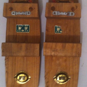 Vintage Set of Wooden Shoes, Sandles, Wall Hanging, 9 x 3, Rough Condition, Could be Nicer with Artistic Touch Around the Edges, Hobby, Fun