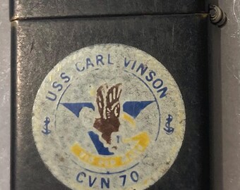 Vintage Metal Zippo Ships Lighter, U.S.S. Carl Vinson CVN-70