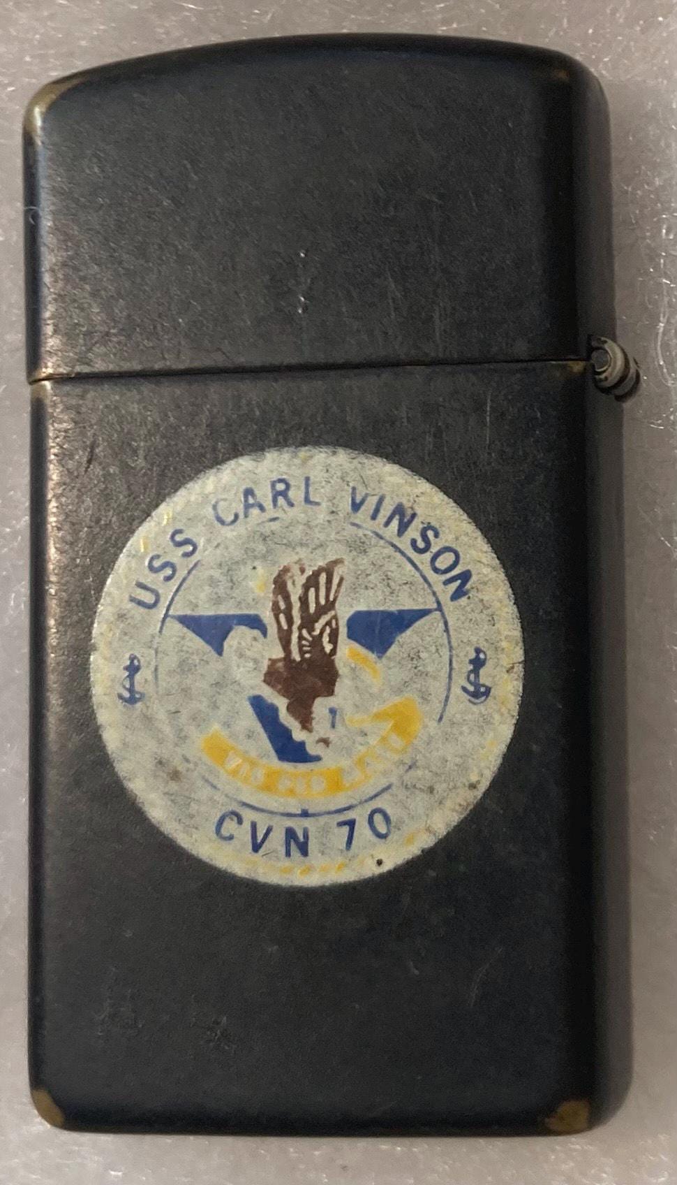 Vintage Metal Zippo Ships Lighter, U.S.S. Carl Vinson CVN-70