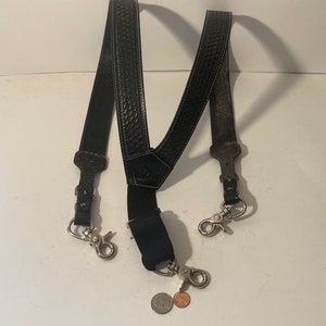 Vintage Leather Suspender Belt Set, Nocona, Hand Tooled, Heavy Duty, Quality, Nice, Heavy Duty Hardware, Country and Western, Western Wear