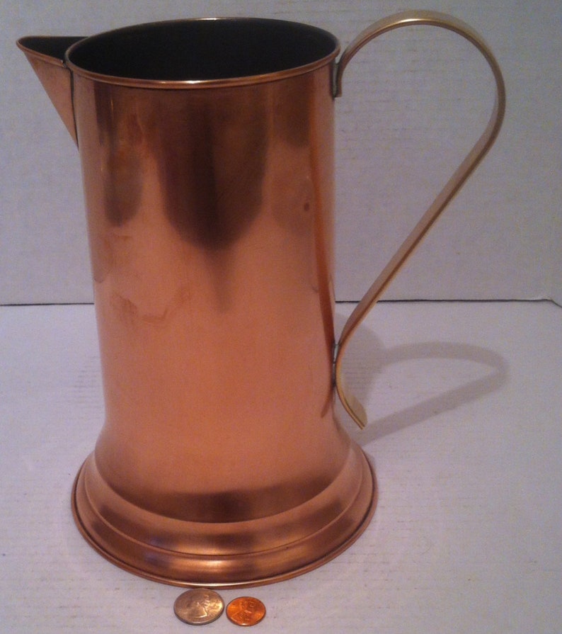 Vintage Copper and Brass Pitcher Made by Revere Made in USA Etsy