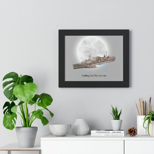 USS Tarawa LHA-1 POD Navy Ship  Framed Horizontal Poster