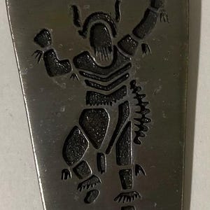 Vintage Metal Bolo Tie, Big Size, Man, Native, Nice Western Design, 3&quot; x 2&quot;, Quality, Heavy Duty, Country & Western, Cowboy, Western