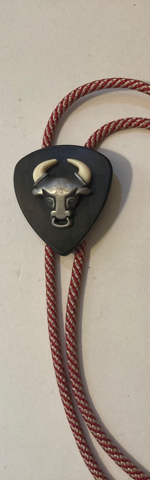 Vintage Metal Bolo Tie, Nice Bull, Cow, Design, N… - image 2