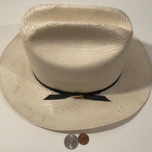 Vintage Cowboy Hat, Stetson, Size 6 7/8, Nice, Quality, Some Top Stains As Shown, Cowboy, Western Wear, Rancher, Sun Shade