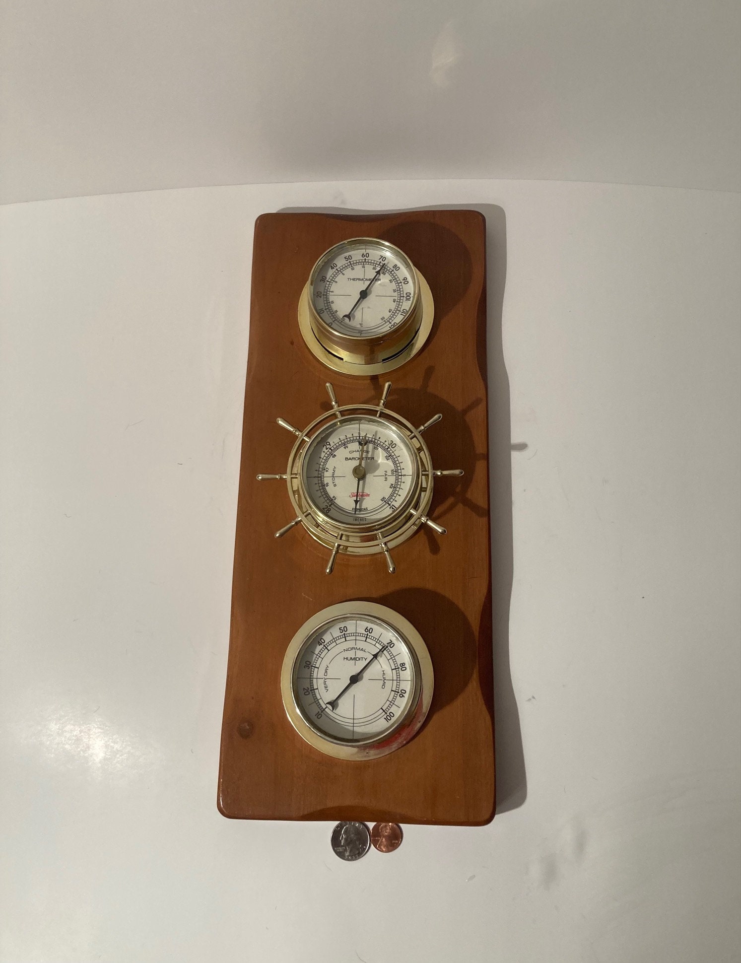 Vintage Weather Barometer Springfield Made in USA 16 Etsy