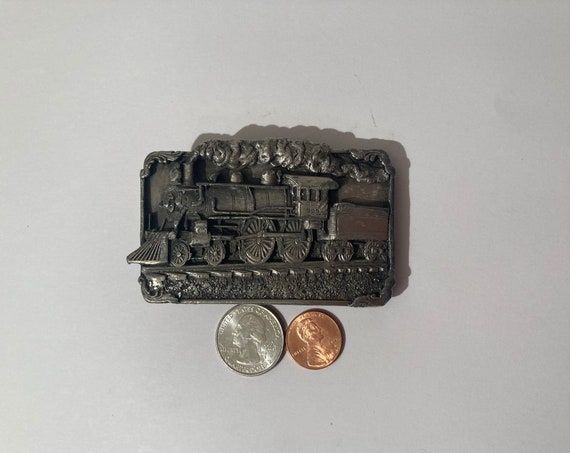 Boucle de ceinture vintage locomotive train chemin de fer Siskiyou