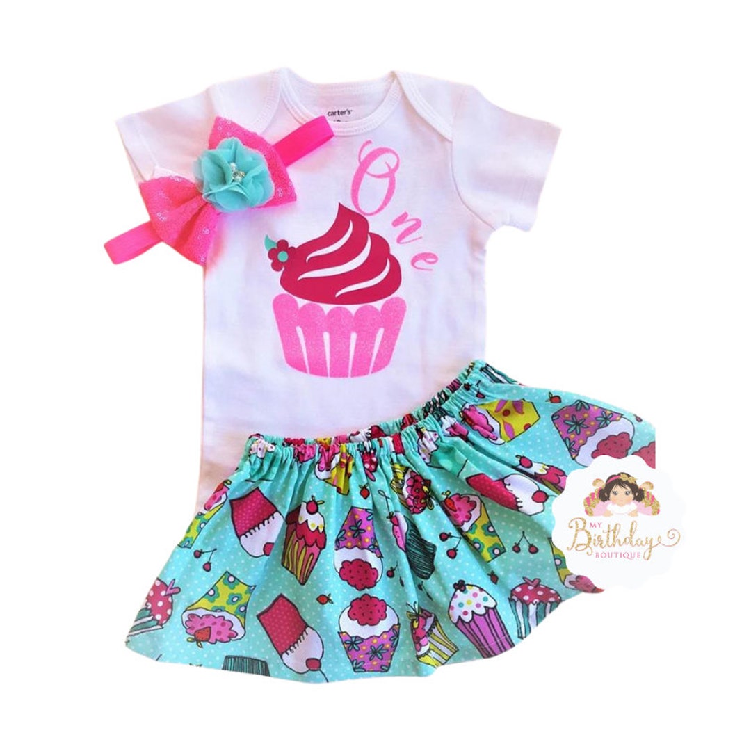 Baby Girl First Birthday Outfit Cupcake1st Birthday Girl - Etsy