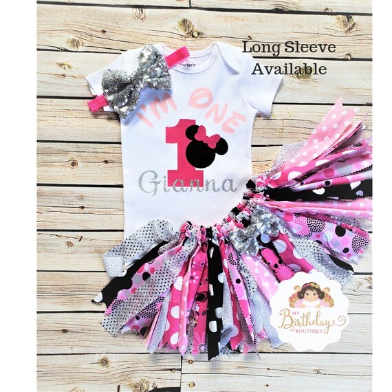 1er Anniversaire Tenue Ensemble De Tutu De Minnie Mouse 1er Etsy