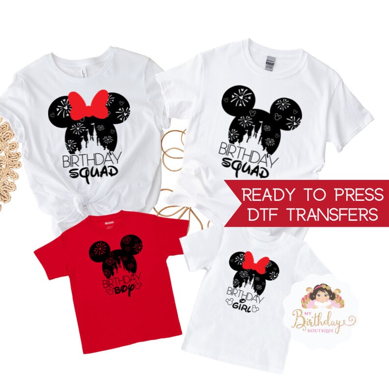 Disney DTF Transfers Heat Transfer Mouse Dtf Christmas Etsy