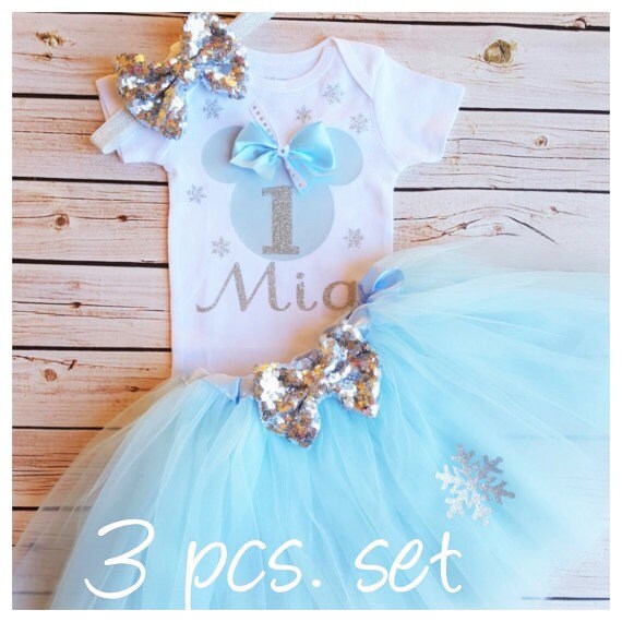 Minnie Mouse Frozen Tutu Outfit Inspiredfirst Birthday Light Etsy