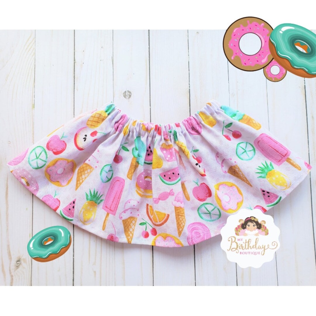 Donut First Birthday Outfit Girlgirls Donut Birthday Skirt - Etsy
