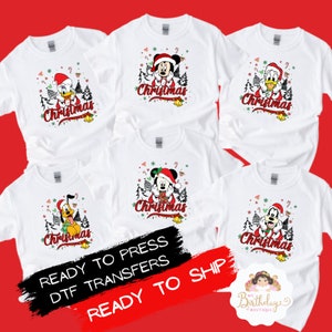 Mickey and Friends Christmas,DTF Transfers,Mickey DTF Transfers,Christmas Design,DTF Printing,Ready for Press,Mouse Design