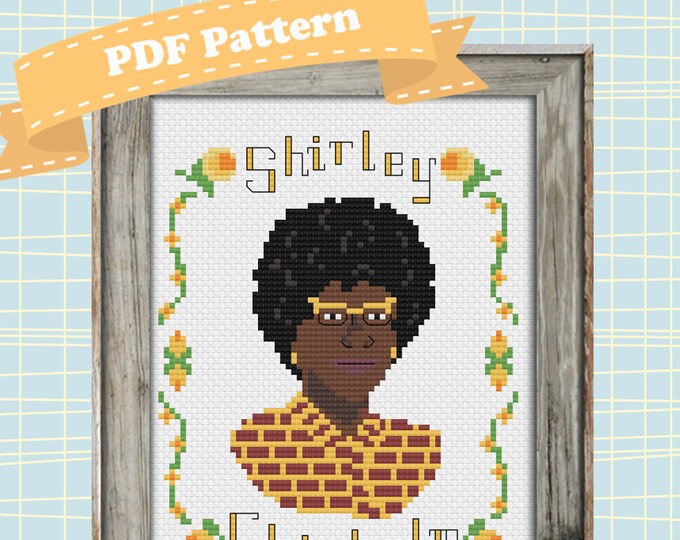 Shirley Chisholm Cross Stitch Pattern - Etsy