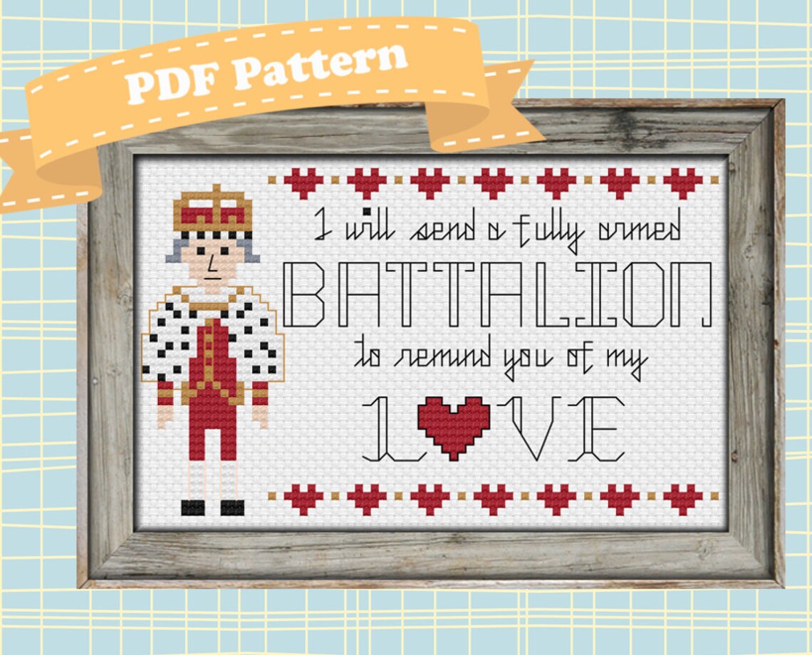 Hamilton Cross Stitch Pattern fully Armed Battalion Etsy