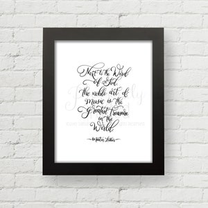 Luther Music Quote | Music Art | Music Quote INSTANT DOWNLOAD