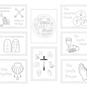 Lutheran Coloring Sheets | DIGITAL DOWNLOAD| Lutheran Gifts | Lutheran Coloring Packets