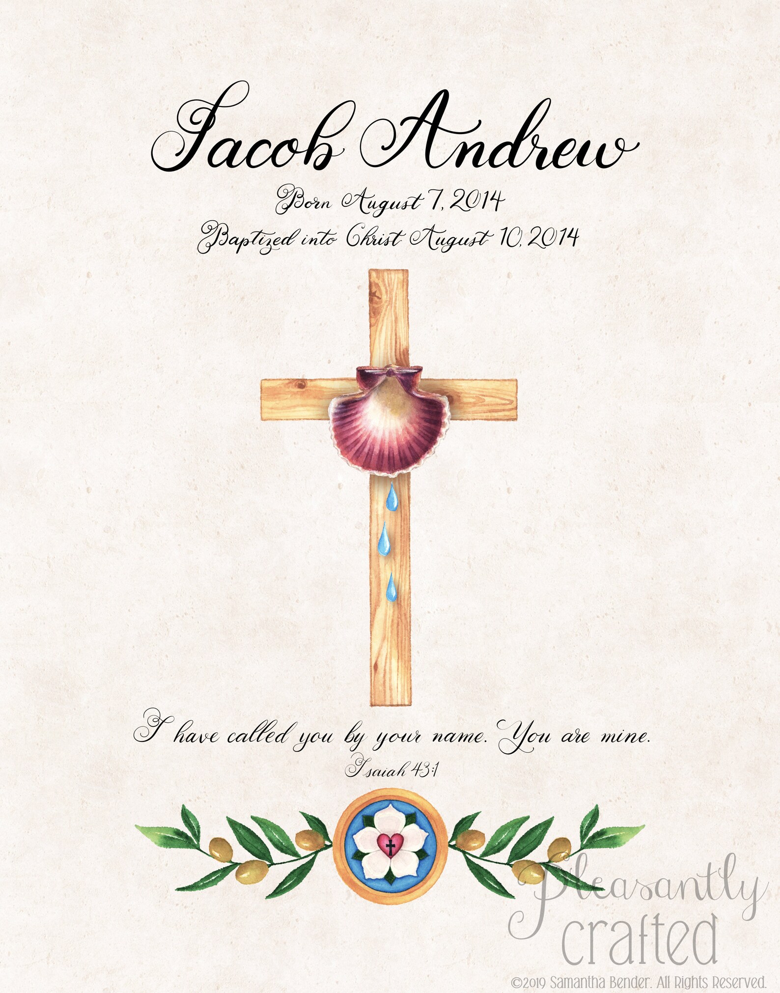 Customizable Lutheran Baptism Gift Christian Baptismal Gift Etsy