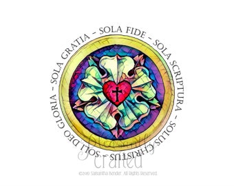 Luther's Seal with 5 Solas PRINT l *FREE SHIPPING*