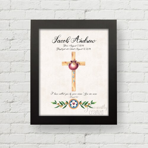 Customizable Lutheran Baptism Gift Christian Baptismal Gift Etsy