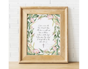 Abide with Me | I fear no foe with Thee at hand to bless | LSB Hymn 878 Stanza 5 | Print | *FREE SHIPPING*