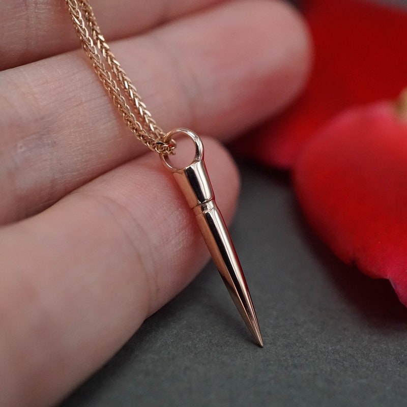22k Gold Dagger Pendant & Necklace main image 0