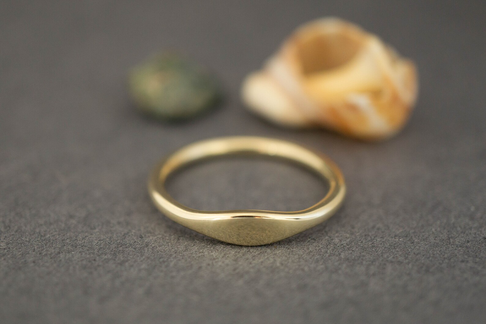Solid gold pointer finger ring gold ring women Etsy