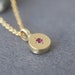 Solid Gold Ruby Necklace 14k Gold Pendant Necklace for Women Tiny Ruby ...