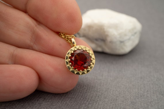 FB Jewels 14k White Gold Mozambique Garnet 14 Necklace FB Jewels 14k White Gold Mozambique Garnet 14 Necklace