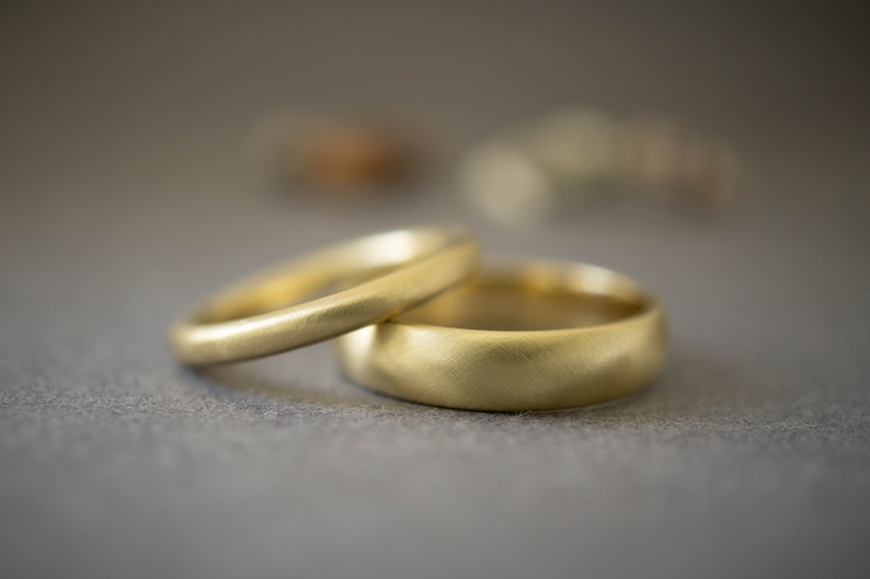 Matching His and Hers Wedding Bands Couples Wedding Band Set - Etsy