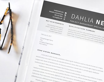 Resume Template, Instant Download Resume, Gradient Resume, Resume for Word, CV Template, Cover Letter, Creative, Professional Resume Design